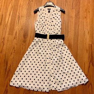Ann Taylor - Polka Dot Dress with Belt